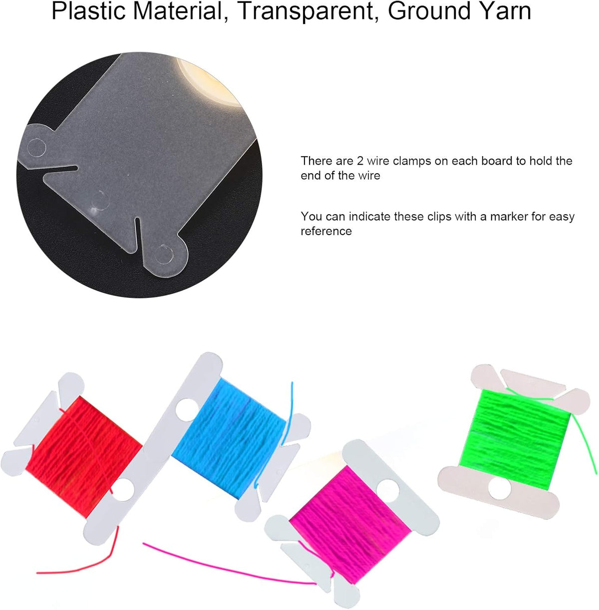 Embroidery Thread Organizer, Transparent Plastic Winding Plate Bobbin