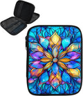 ETLKJVBL Crochet Hook & Knitting Needle Organizer Case, Stained Glass