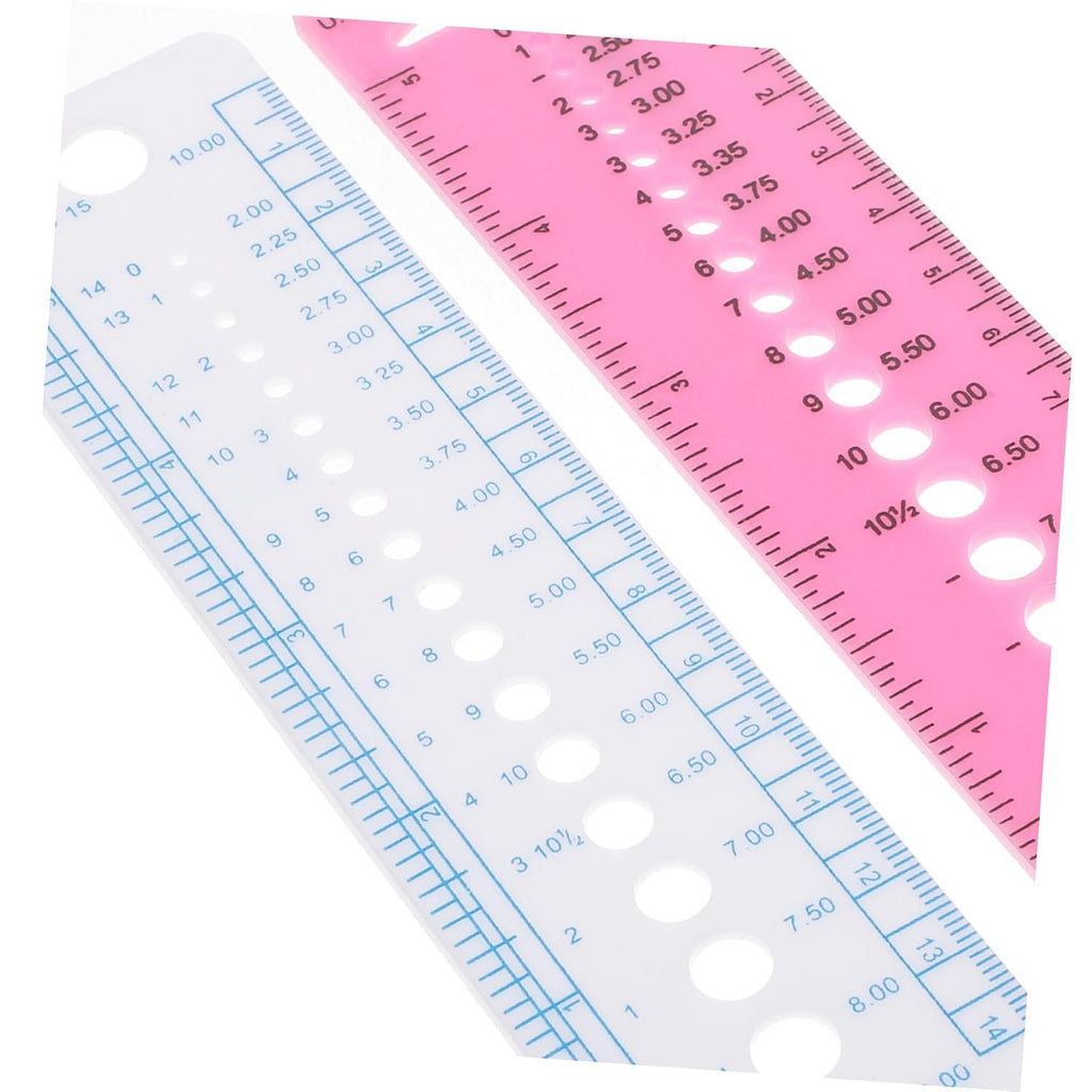 4pcs Plastic Knitting Needle Gauge Rulers Accurate Measuring Tools for