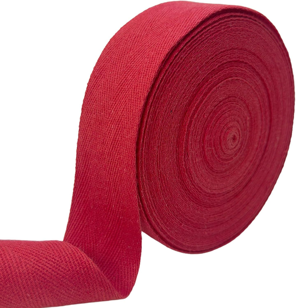 Red 1 1/2'' Cotton Herringbone Twill Tape 20yds for Sewing