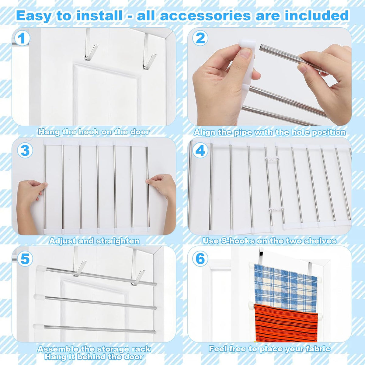LynxLink Over The Door Fabric Organizer - 21 Shelves for Home