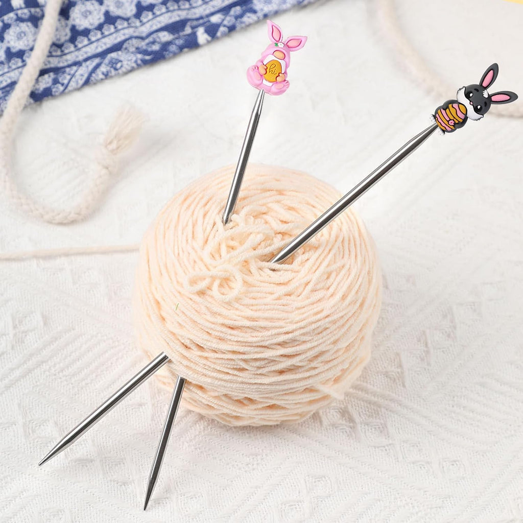 6pcs Rabbit Knitting Needle Stoppers, Knitting Needle Point