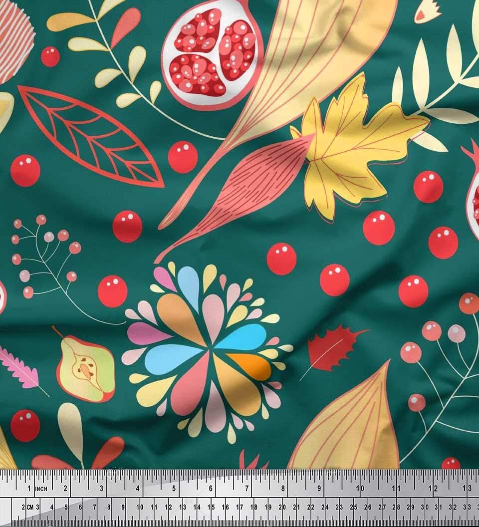 Soimoi Cotton Canvas Blue Fabric - by The Yard - 56 Inch Wide