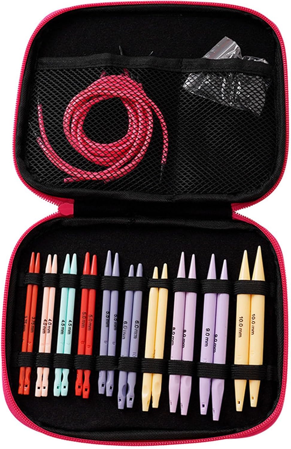 XEGZLH 10Pairs Colorful Circular Knitting Needle Set with Zippered