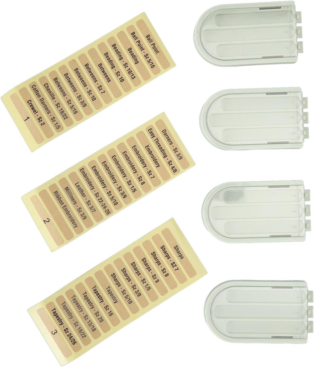 LiebeWH 3 Compartments Sewing Needle Case Plastic Needle Case Portable