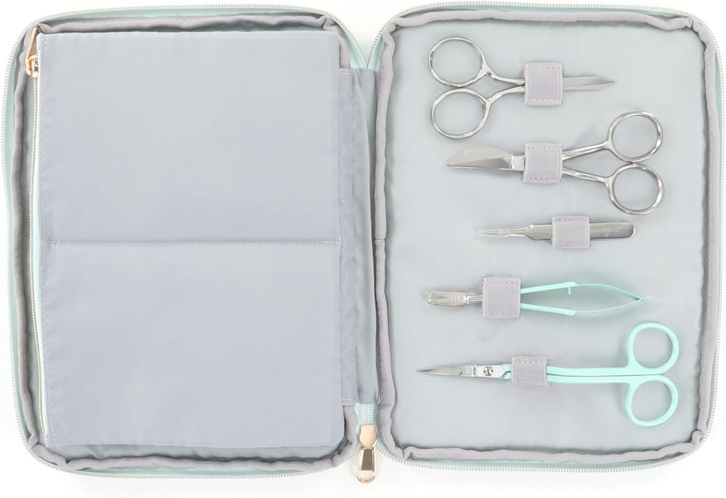 Kimberbell Scissor Case - Quilted Mint Storage for Scissors & Rotary