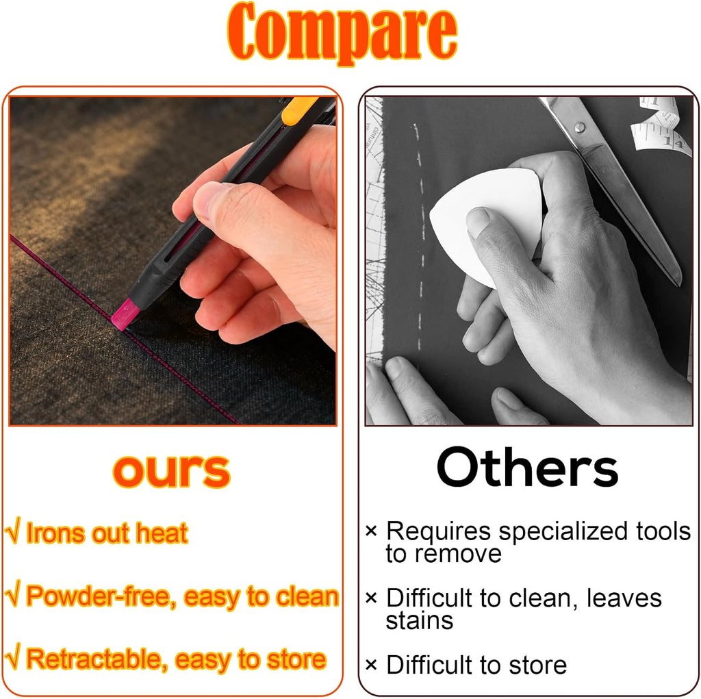 23pcs Heat Erasable Fabric Marker for Sewing, Embroidery, Quilting