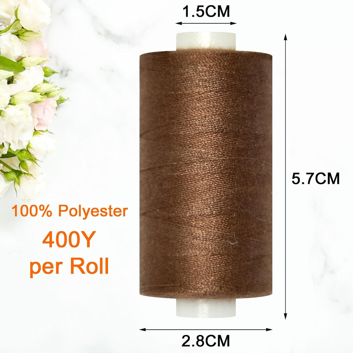 All Purpose Sewing Thread-2 Spools of Hand Polyester Sewing Thread for