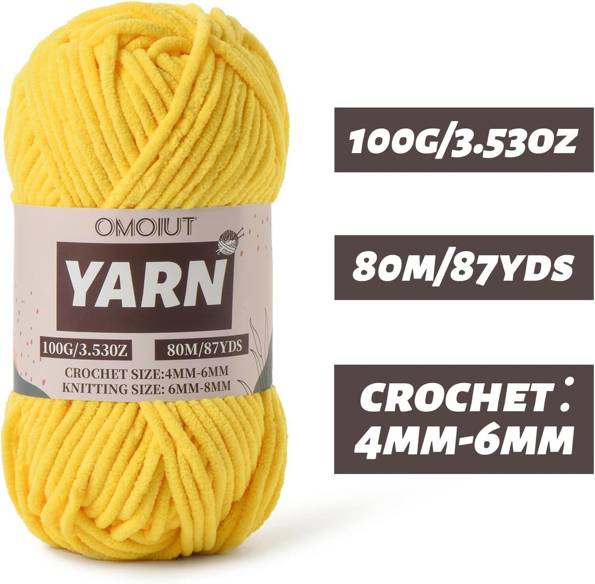 Fluffy Chenille Yarn for Crocheting - Baby Yarn for Crocheting Soft
