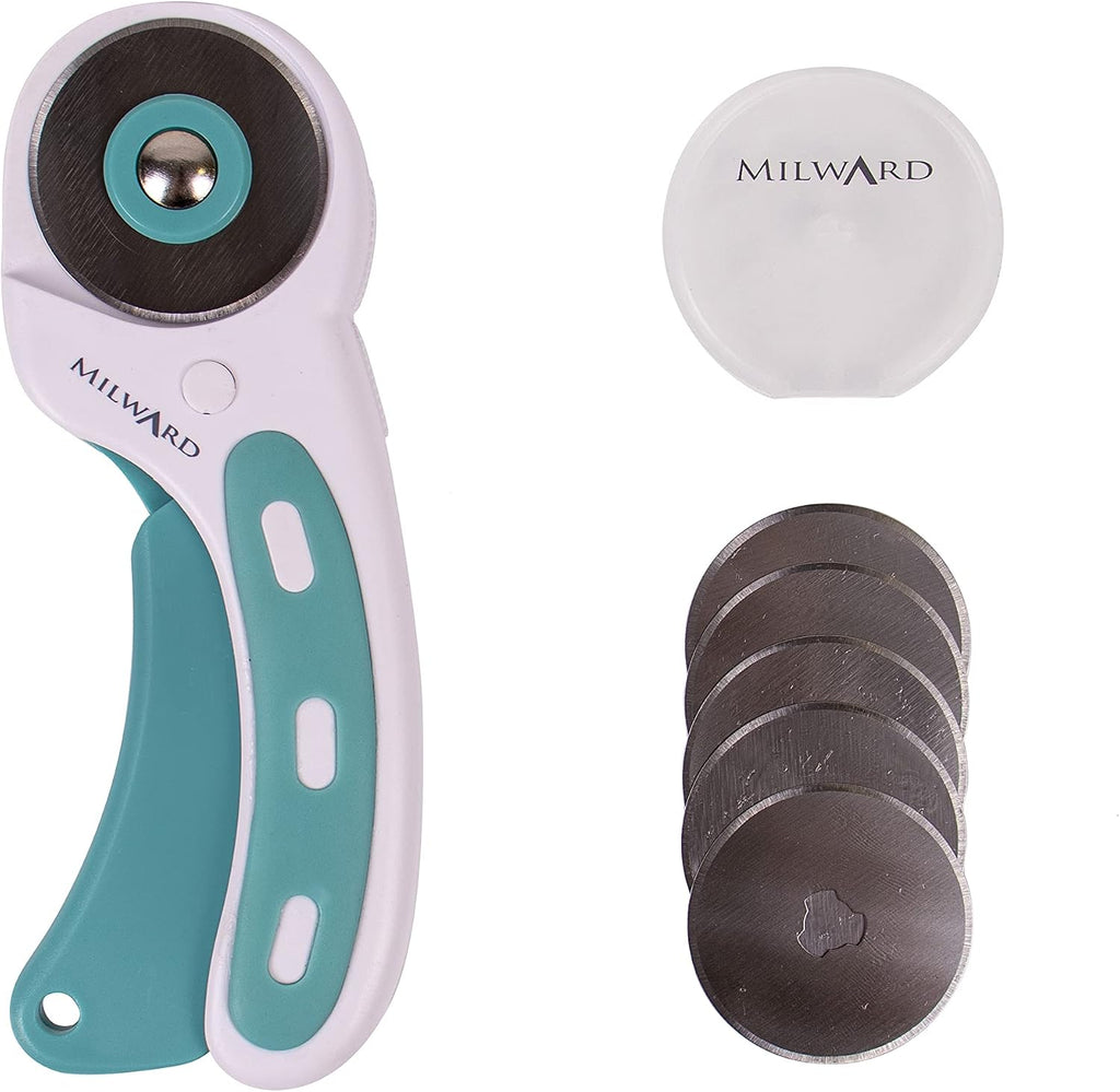 Milward 45 mm Rotary Cutter for Fabric - Fabric Cutter with 5