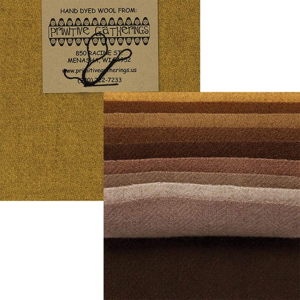 Primitive Gatherings Hand Dyed Wool Primitive 1 Charm Pack 10 5-inch