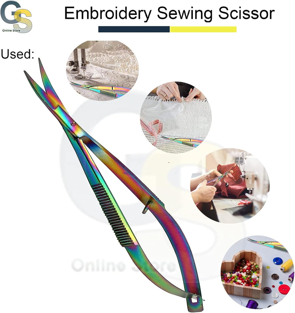 G.S Online Store - Titanium Spring Action Scissor 4.5" - German Grade