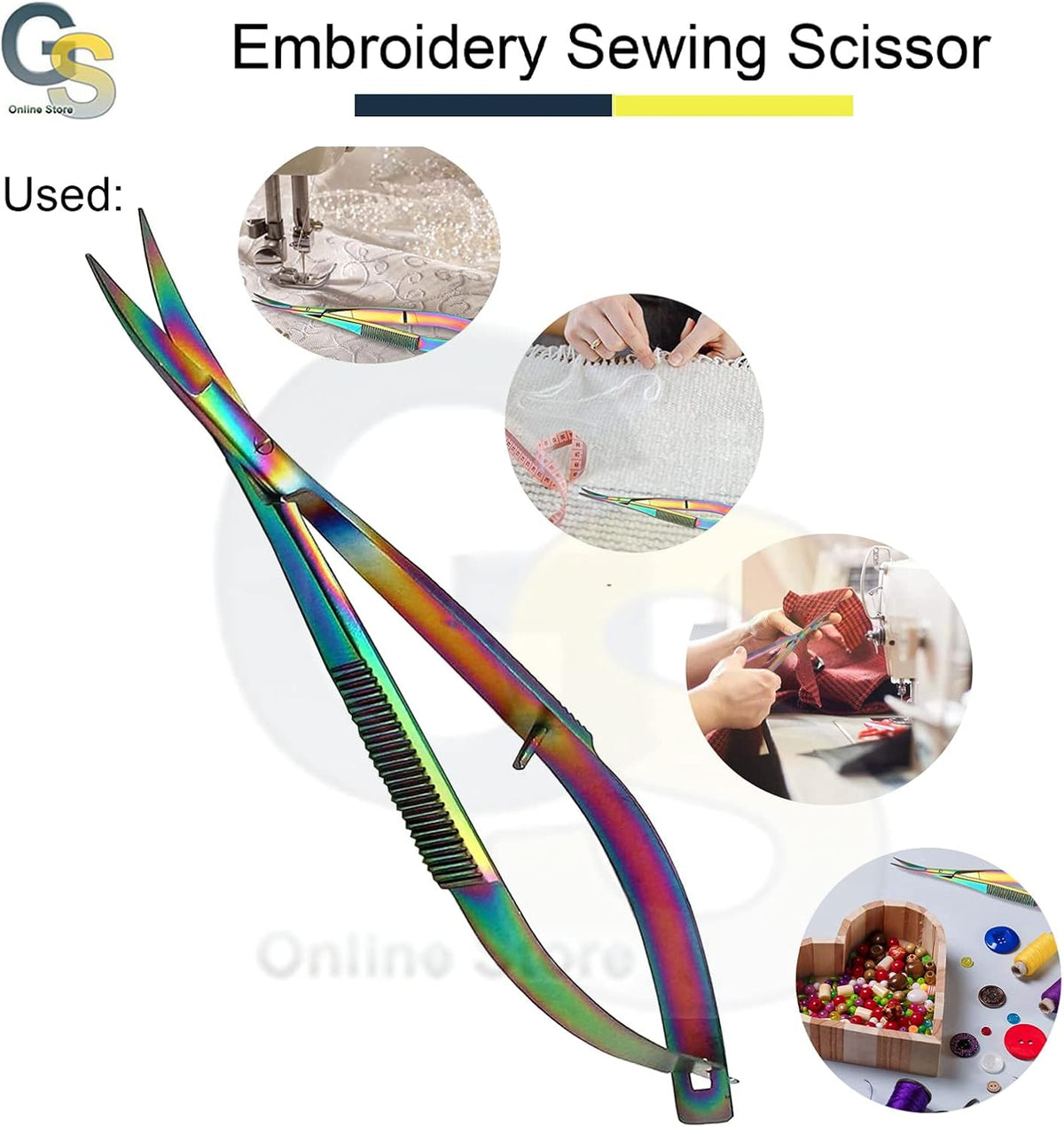 G.S Online Store - Titanium Spring Action Scissor 4.5" - German Grade