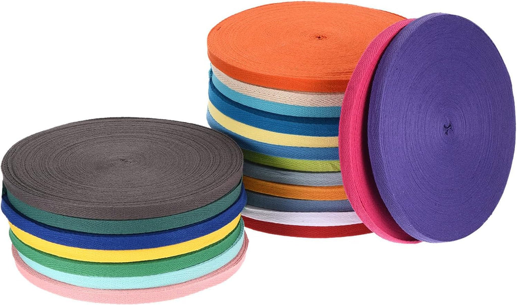 PATIKIL Cotton Twill Tape 3/8 Inch 25 Yards Cotton Ribbon Bias Binding