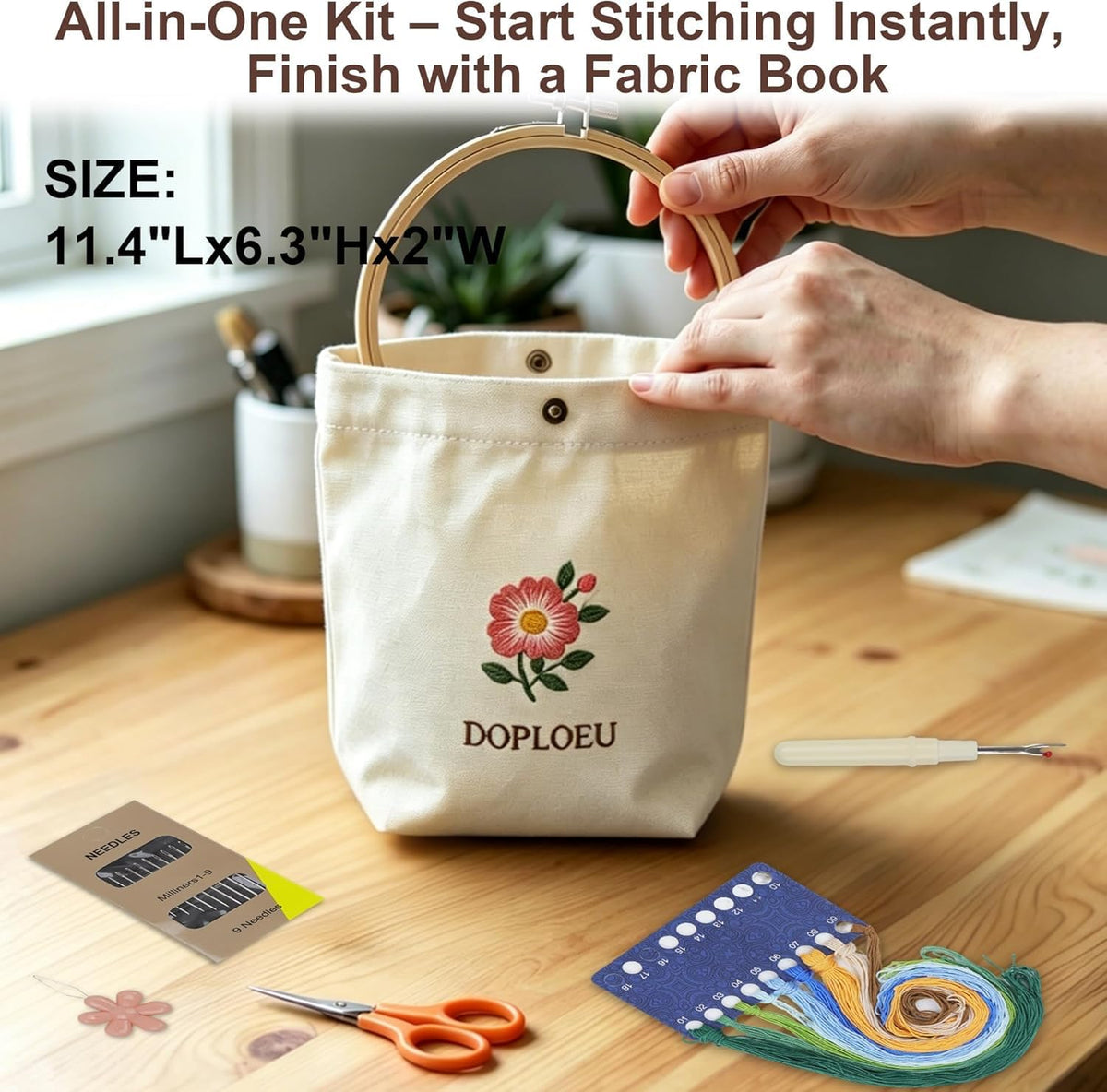 Embroidery Stitch Book Kit for Beginners & Adults,33 Essential