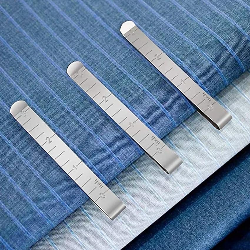 HONEYSEW Sewing Clips With 3 Inches Measurement Ruler - Stainless