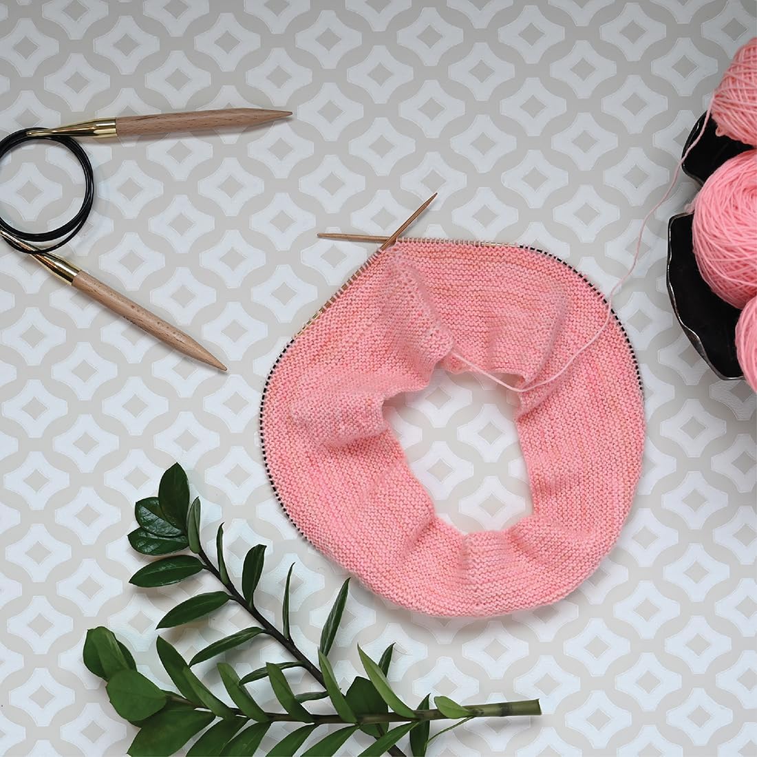 KnitPro Basix Beech Fixed Circular Needles 47" (120cm) | US Size 10.5