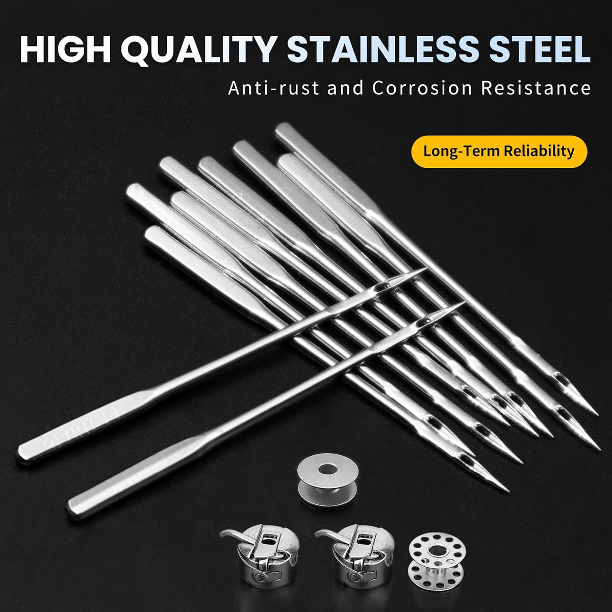 BZHYZKX 50 Pcs Universal Sewing Machine Needles, Size 90/14