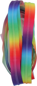 DRESSOOS Rainbow Nylon Coil Zipper Tape 5 Yards Multifunctional