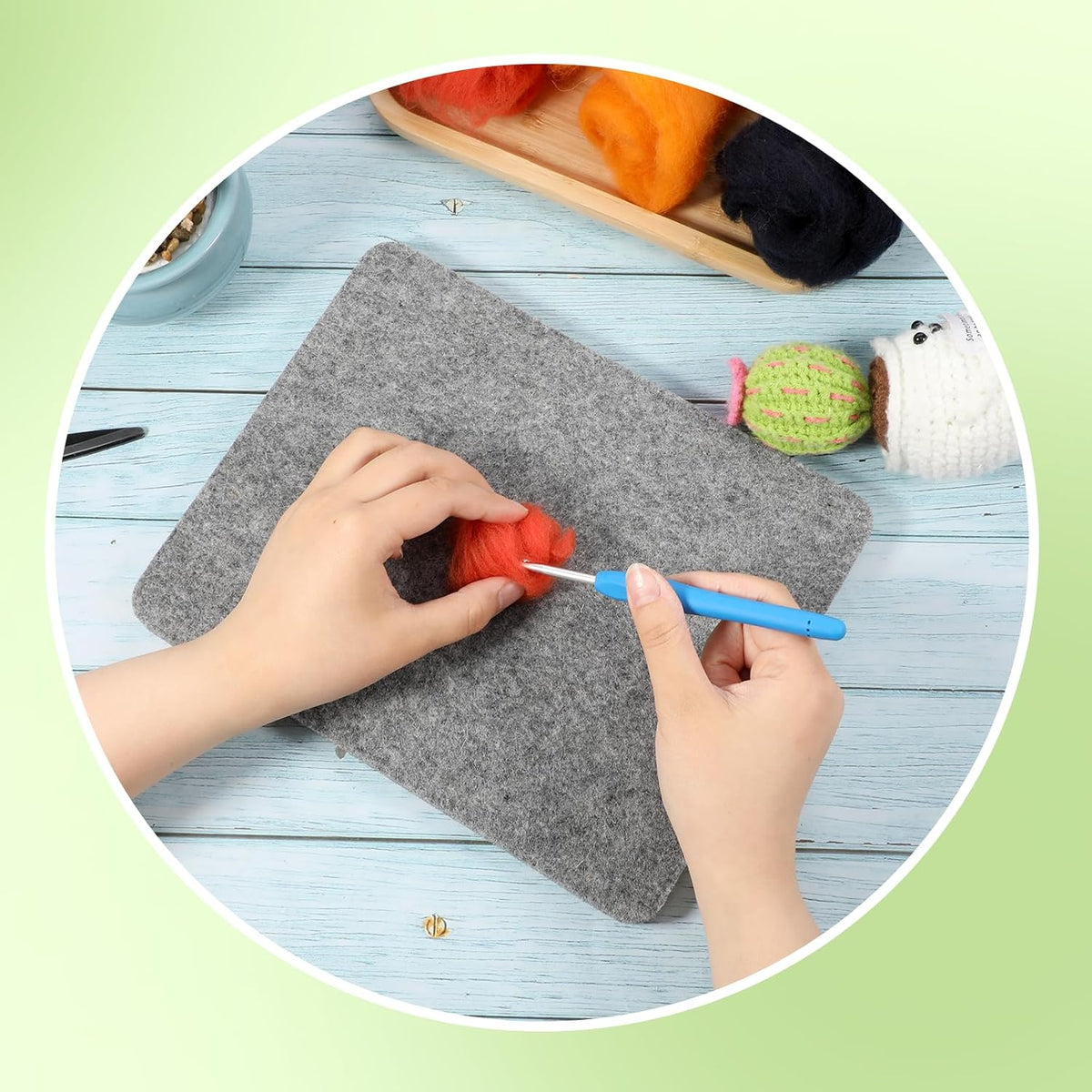 Needle Felting Pad, Grey Sponge Pad, 8×10 in Needle Felting Mat for