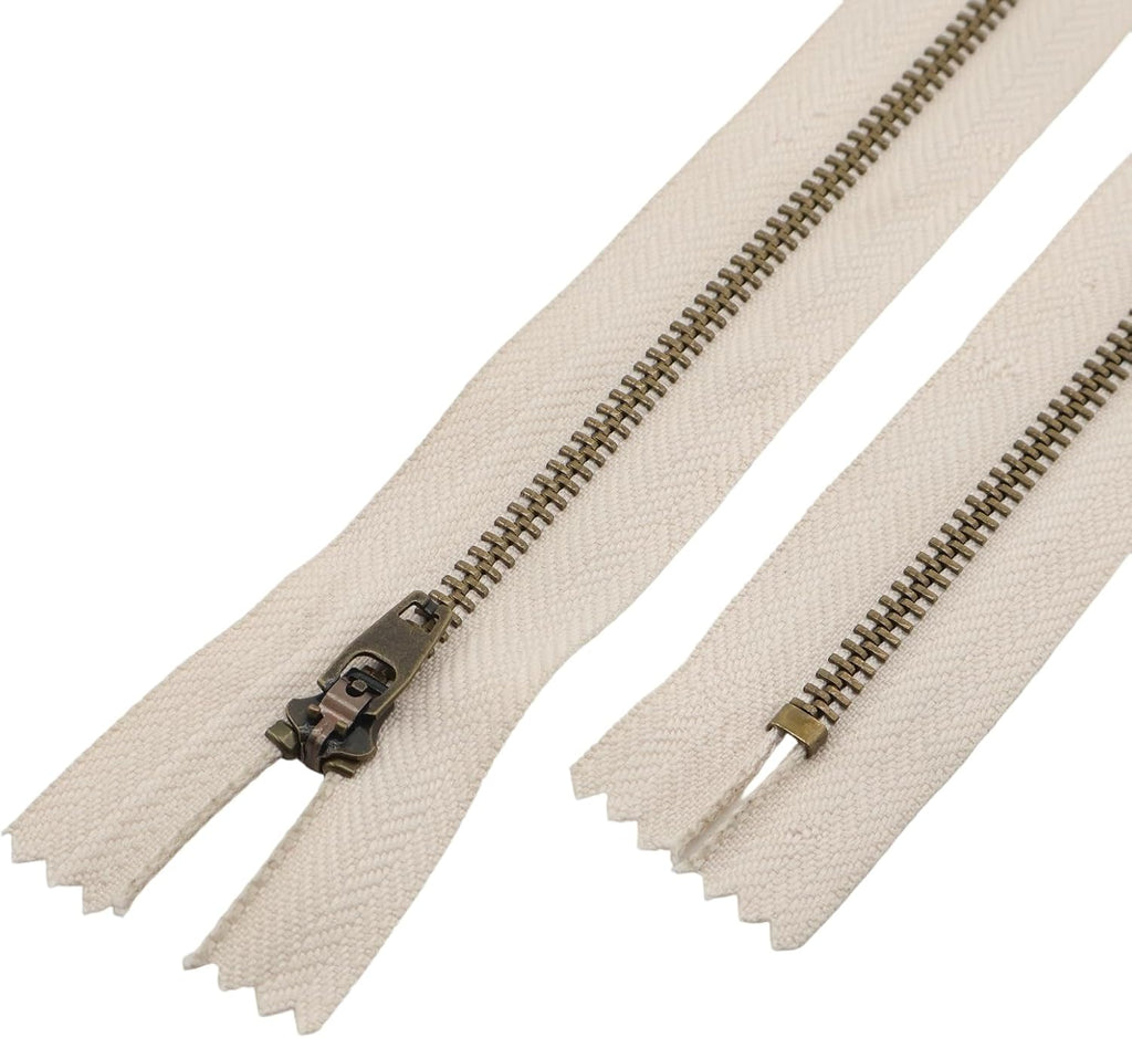 Leekayer 3# Jeans Zipper 5" Metal Zipper Close End Zippers 6pcs