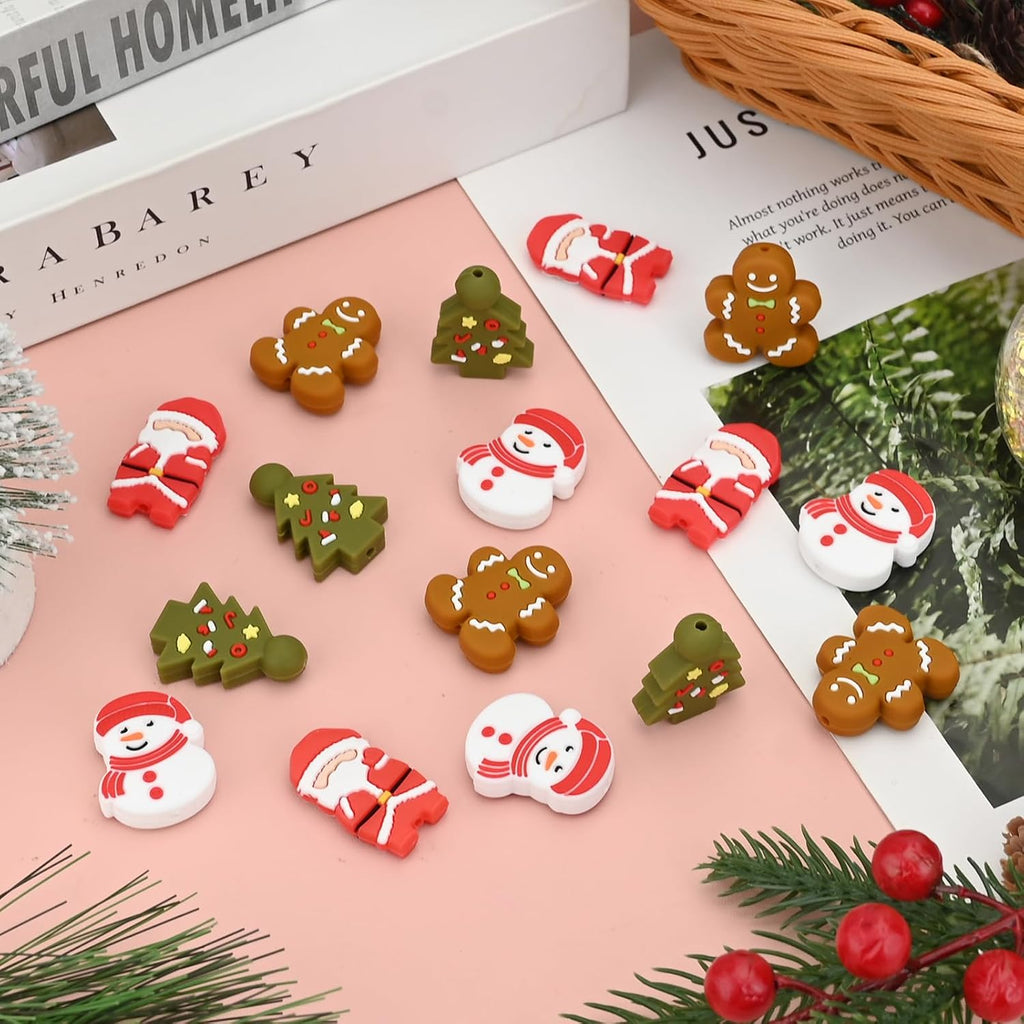 16 Pcs Christmas Knitting Needle Stoppers Point Protectors, Silicone