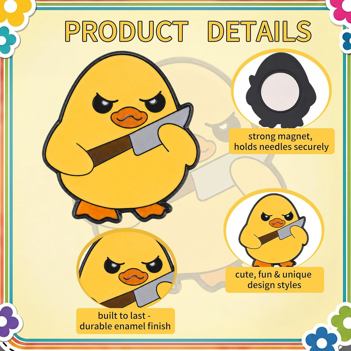 Mifoci 6 Pack Funny Magnetic Needle Minder Cute Cartoon Needle Nanny