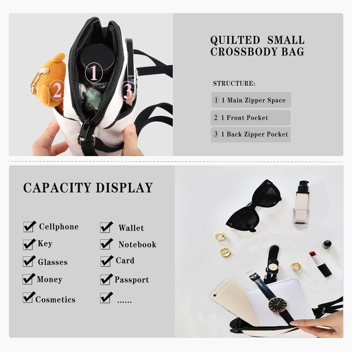 GJTIM Sewing Gift for Women Sewing Project Bag Sewing Doodles Zipper