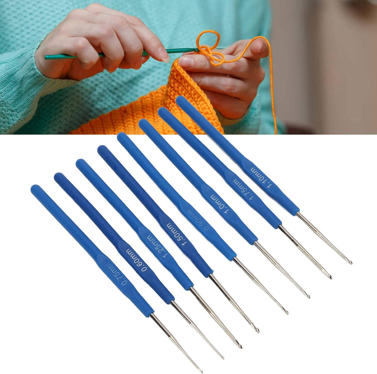 8 Pieces of Crochet Hooks DIY Yarn Weave Tools, Small Sizes 0.6mm to