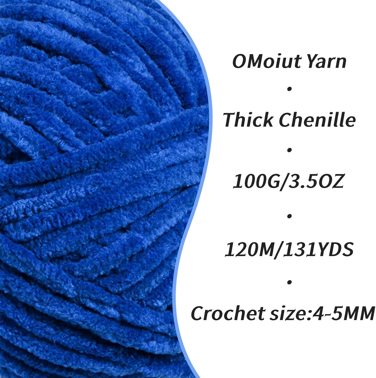 Fluffy Velvet Yarn for Crocheting, Chunky Chenille Baby Blanket Yarn