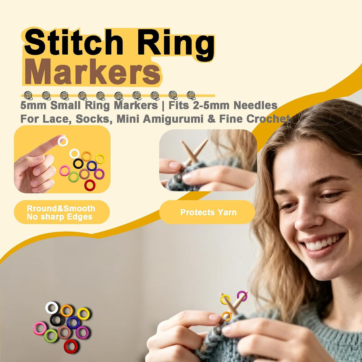 100 Pieces Crochet Stitch Marker Metal Knitting Stitch Marker Crochet