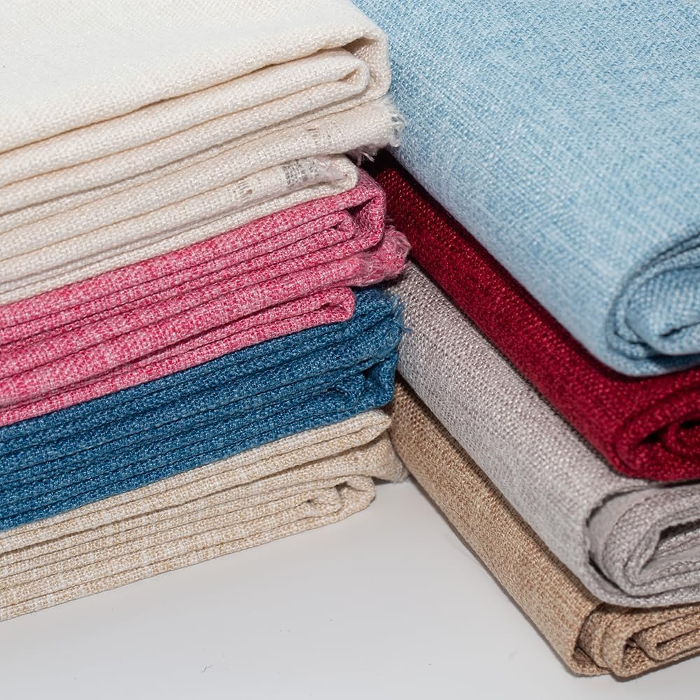 Linen Fabric by The Meter 39"x57" Soft Natural Craft Material Pre-Cut