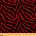 Erosebridal Y2K Black Red Zebra Print Upholstery Fabric by The Yard