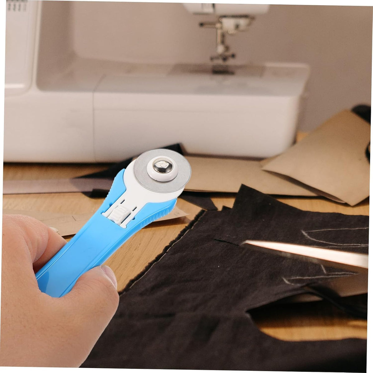 LALAFINA 3pcs Fabric Rotary Cutter Ergonomic Handle Precision Cutting
