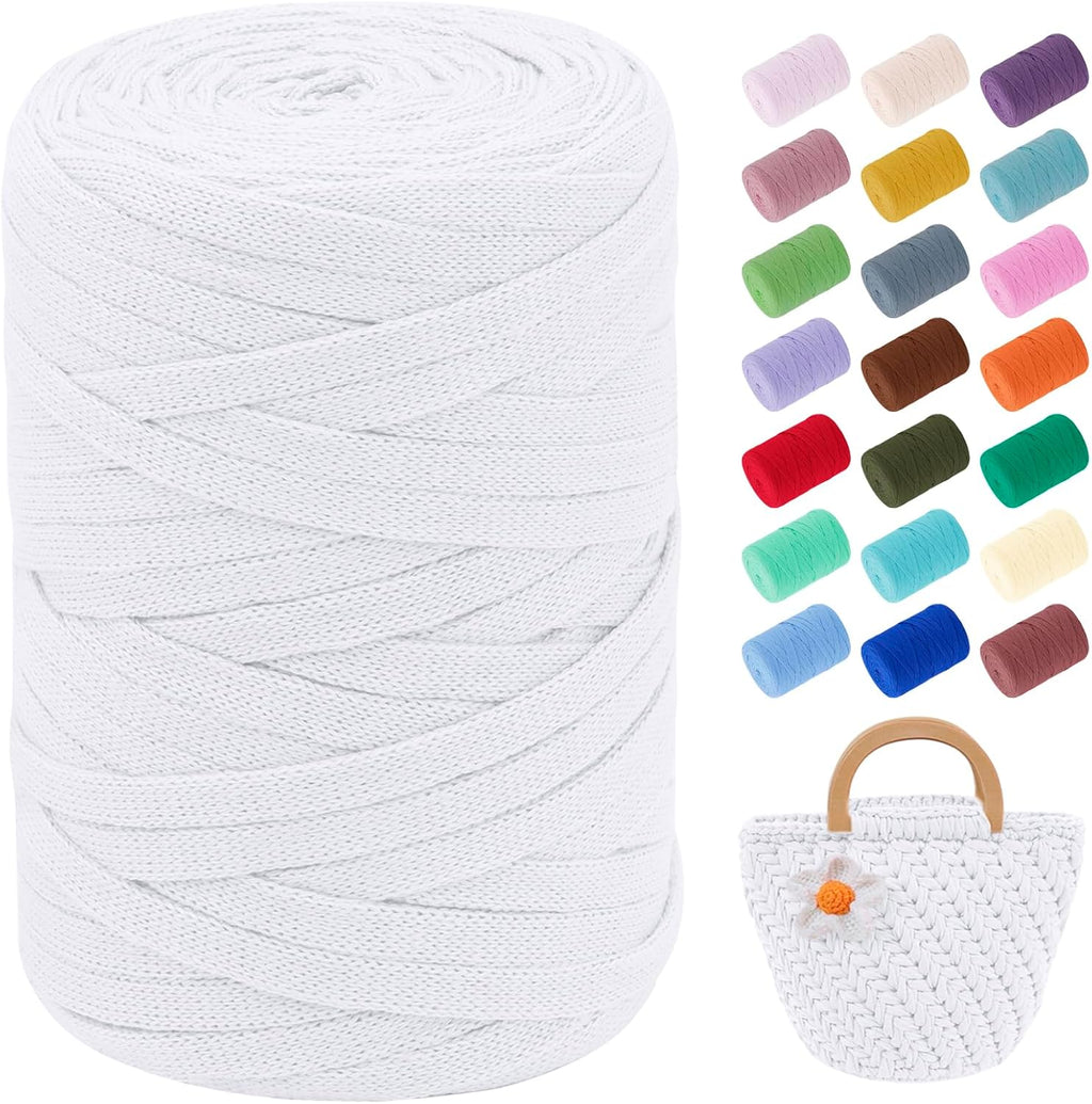 T Shirt Yarn for Crocheting 250g/109 Yards Beginner Crochet Yarn 7mm