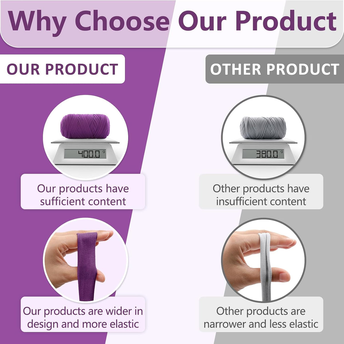 2 Pack Soft T-Shirt Yarn for Crochet, T Shirt Yarns for Crocheting