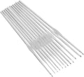 12pcs Stainless Steel Crochet Hook Set, Assorted Single Head Sizes