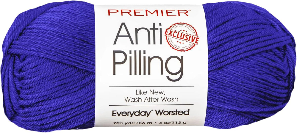 Premier Yarns Anti-Pilling Everyday Worsted Yarn, Soft Acrylic, Ideal