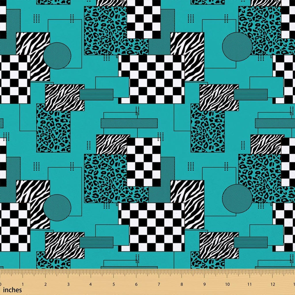 jejeloiu Leopard Print Animal Cotton Fabric by The Yard 1 Yard