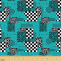 jejeloiu Leopard Print Animal Cotton Fabric by The Yard 1 Yard
