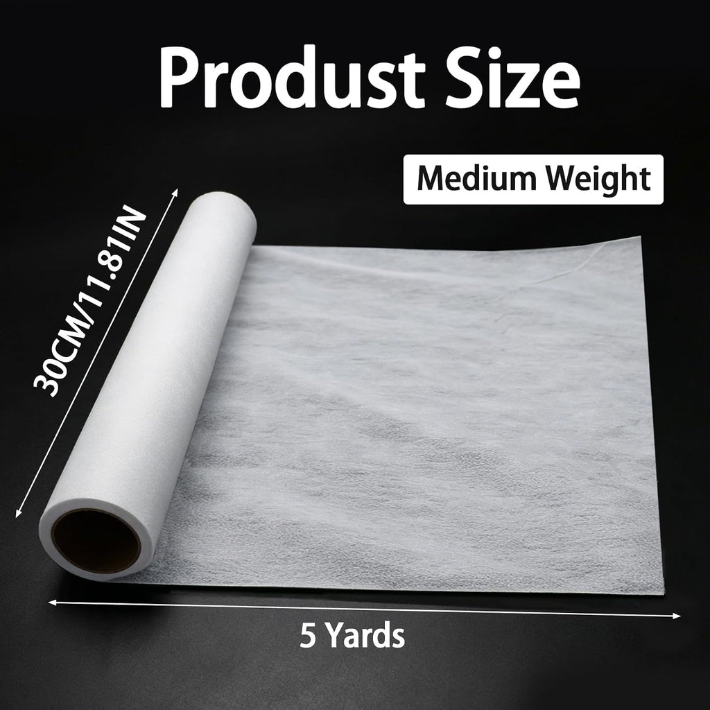 HARSKIYER Medium Weight Fusible Interfacing for Sewing, 11.8"