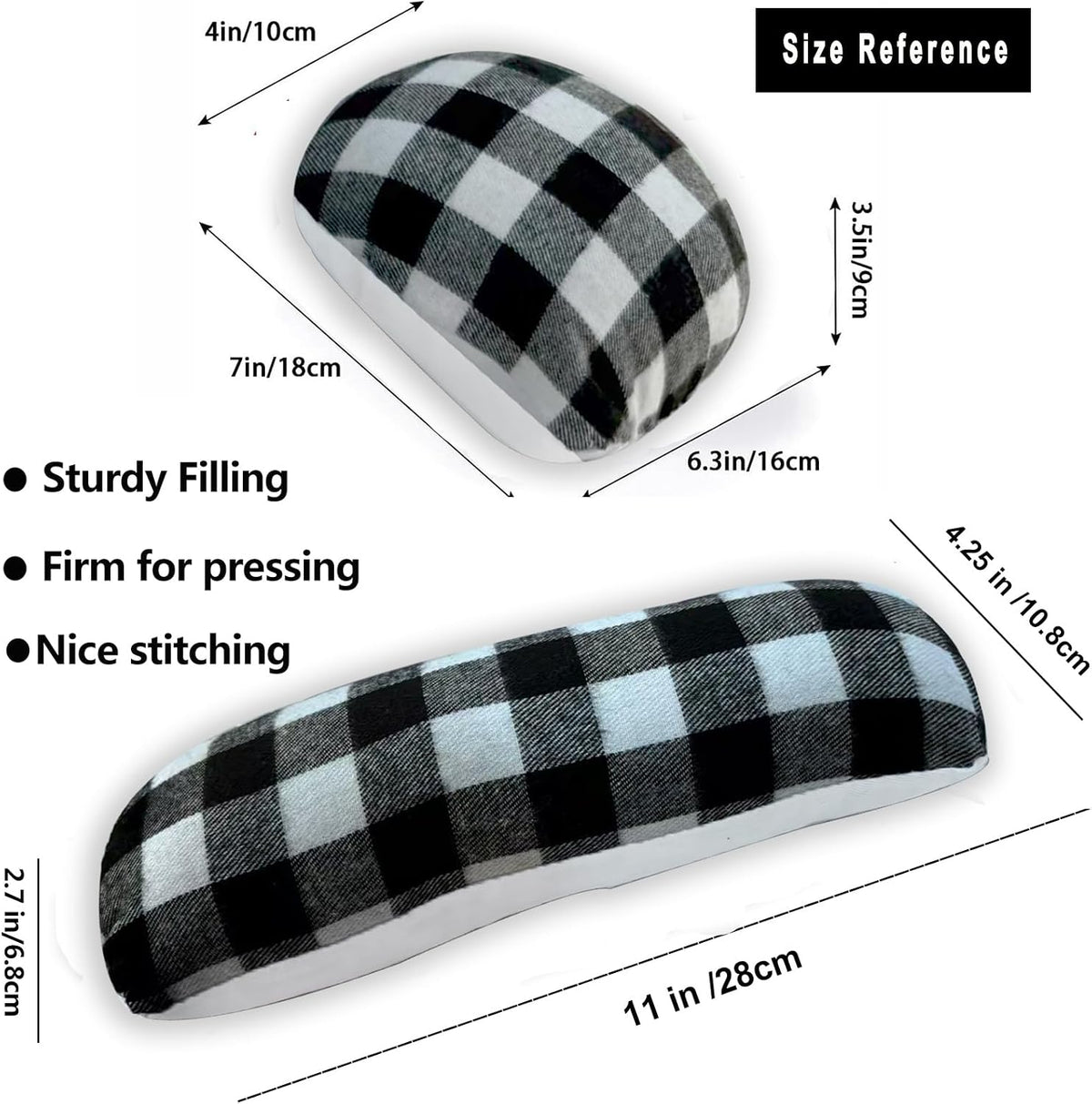 2 Pack Tailors Ham and Seam Roll Set Professional Tailors Ham for