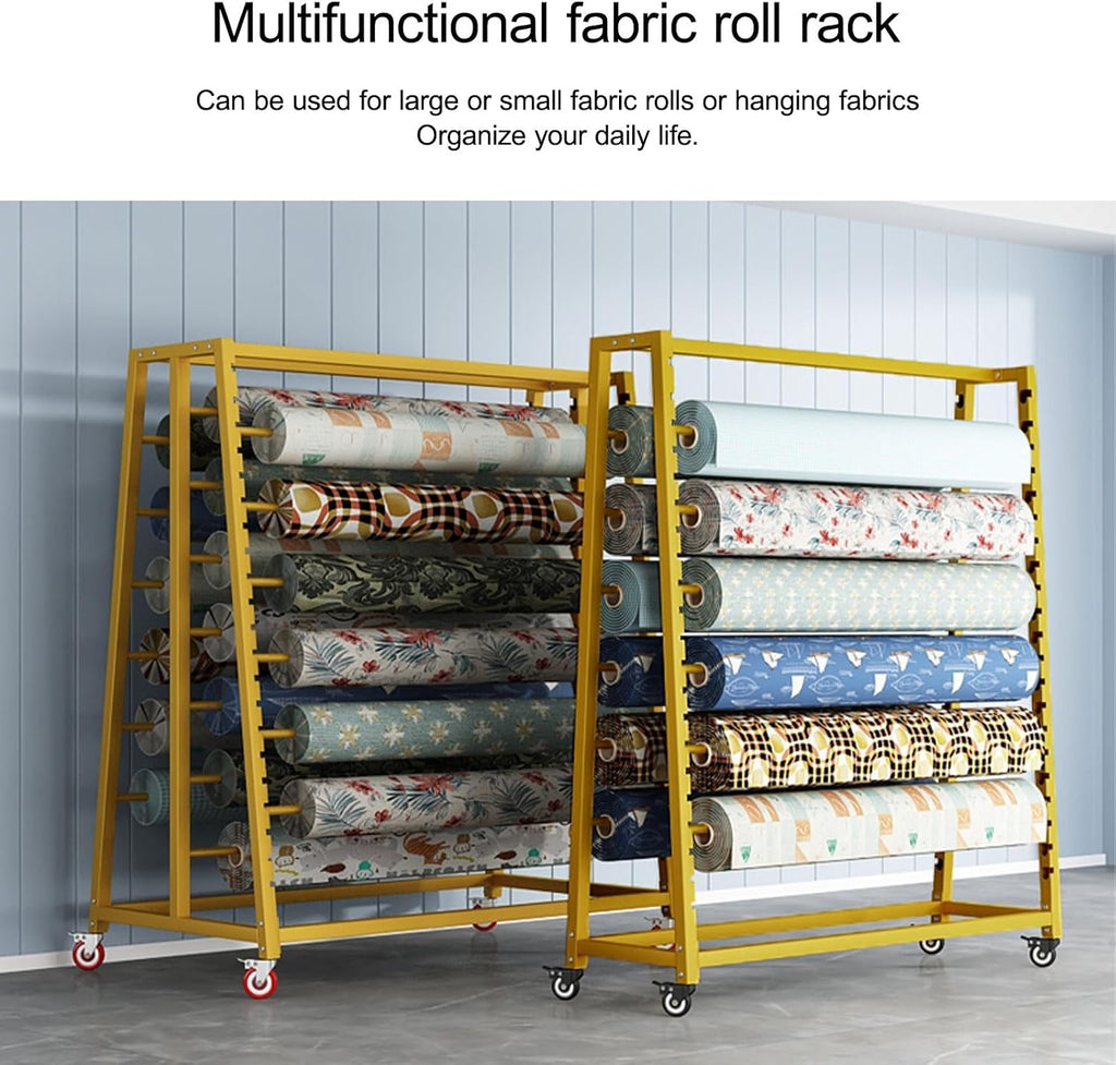 Fabric Roll Storage Rack, Large Textile Commercial Fabric Roll Storage