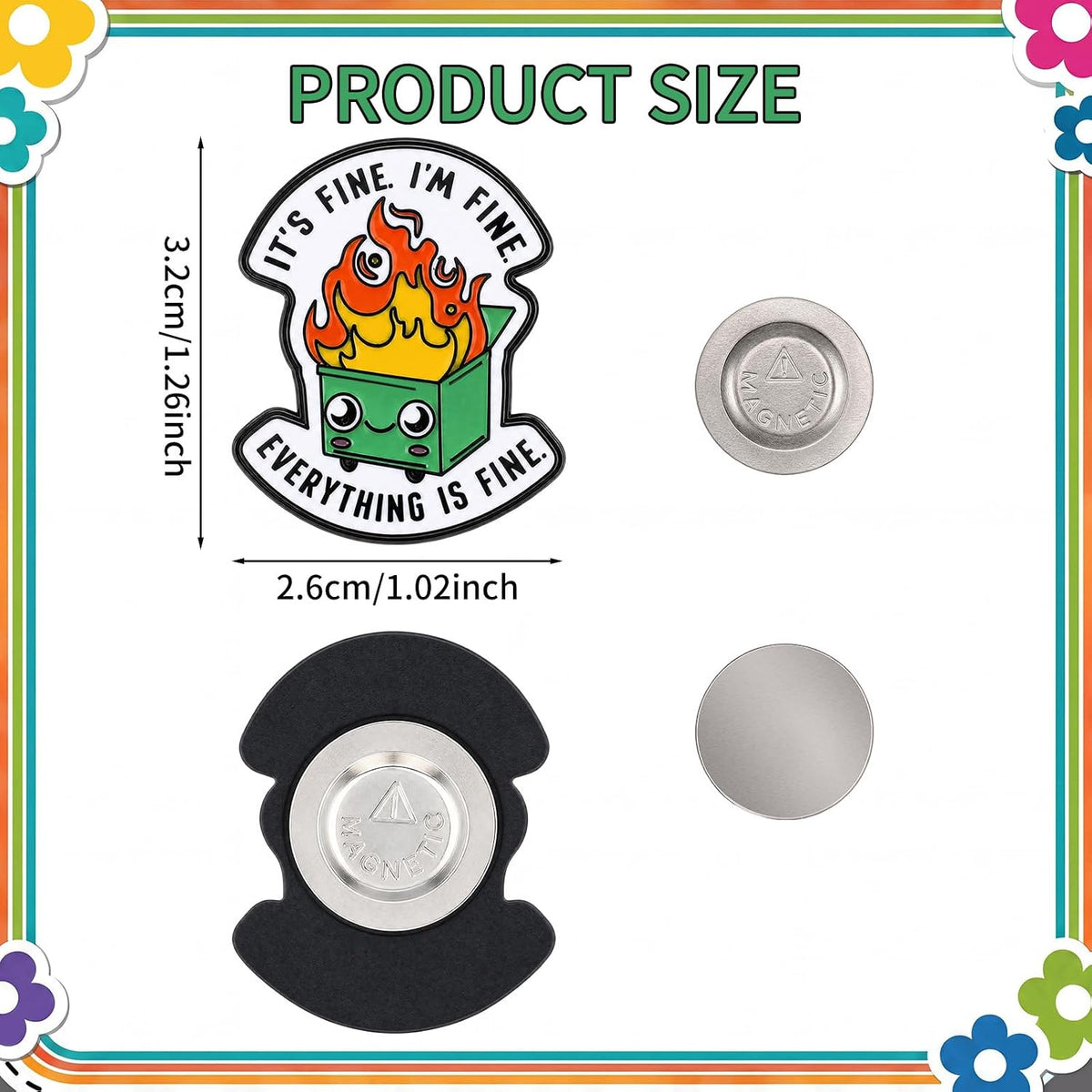 Mifoci 6 Pack Funny Magnetic Needle Minder Cute Cartoon Needle Nanny