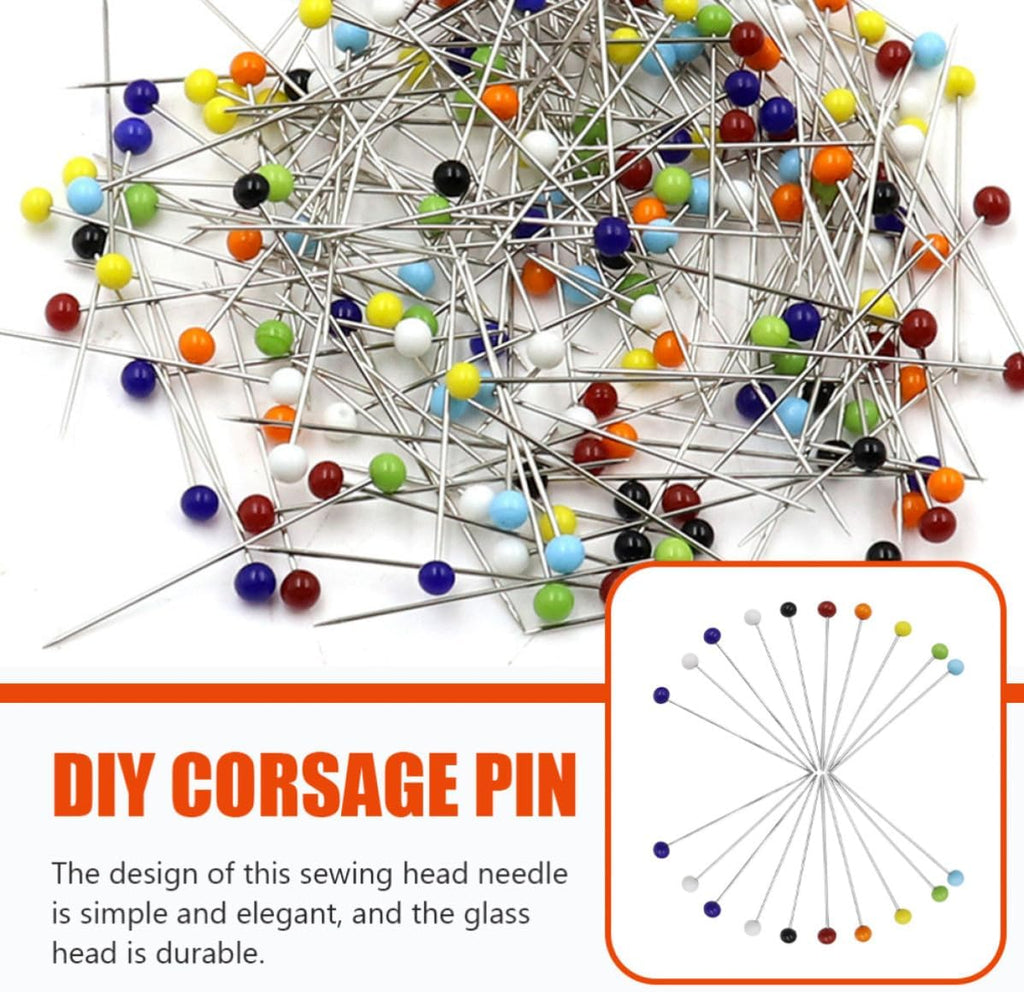 500pcs MM Glass Head Straight Pins for Sewing, Florists