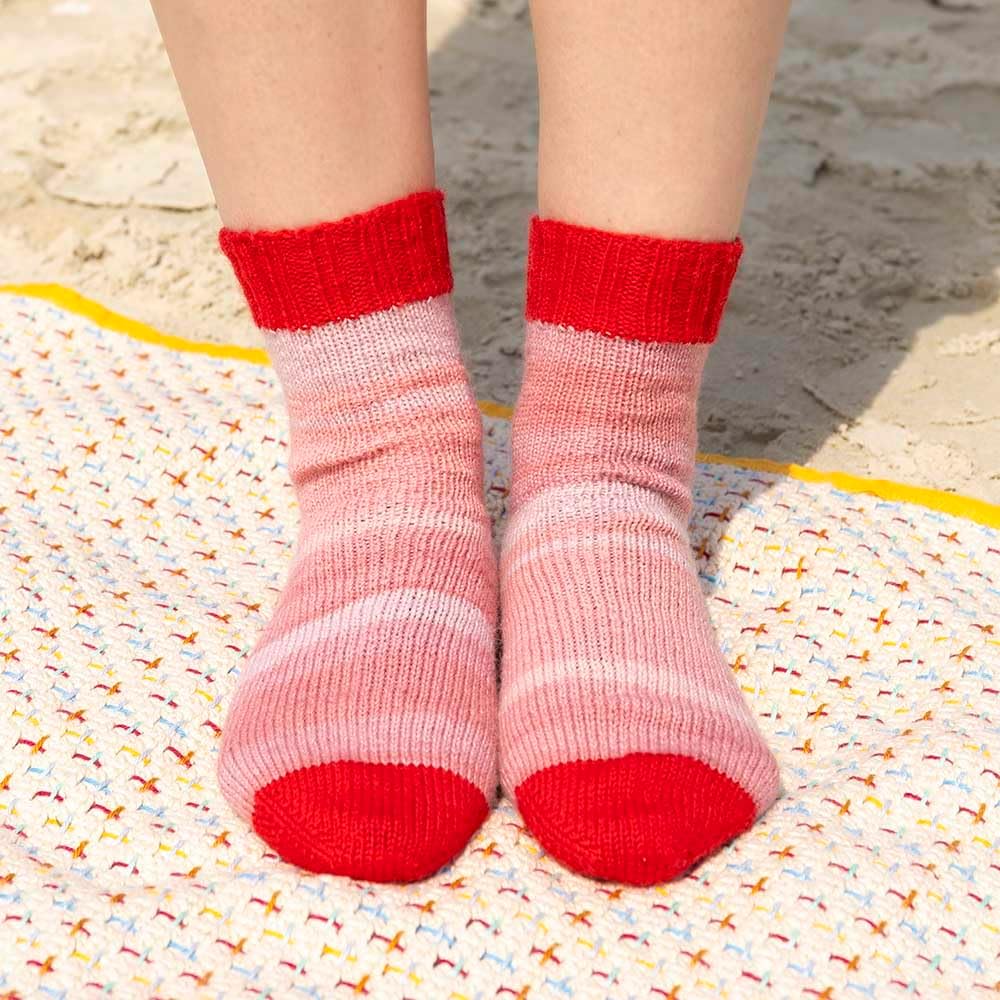 Scheepjes Arcadia Sock Yarn, 100g, 810 Sunset Orange, Wool/Polyamide