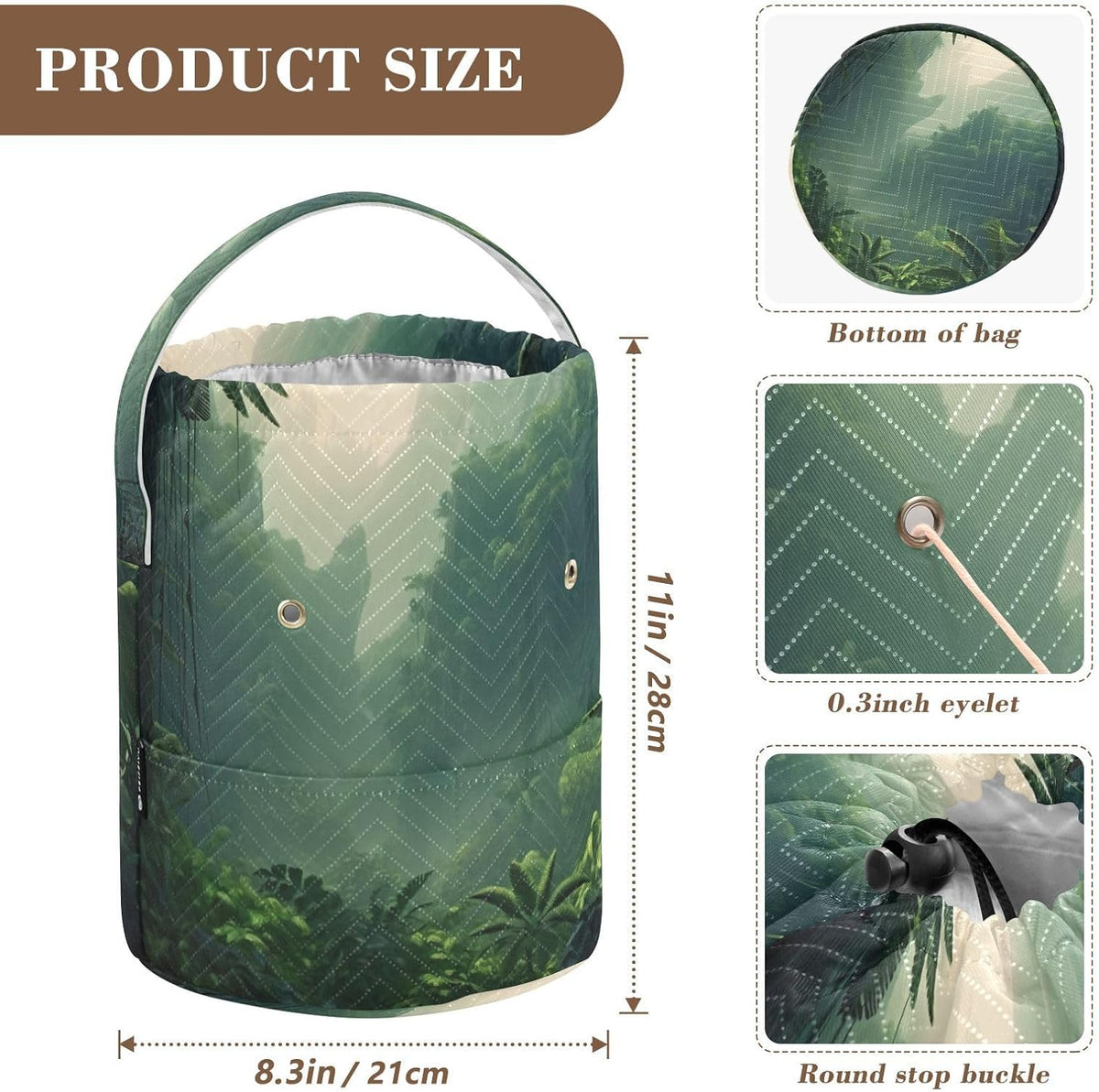 YETTASBIN Tropical Landscape Yarn Storage Bag, Large Crochet Knitting