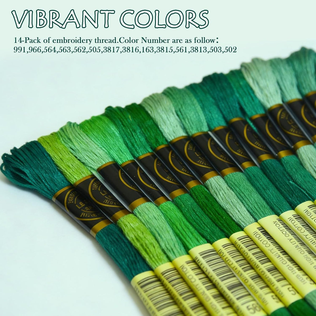 Blue Green Gradient Color Embroidery Floss - Cross Stitch Threads