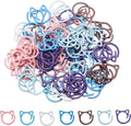 PINE & LINEN 100Pcs 10 Colors Cat Shape Metal Stitch Markers for