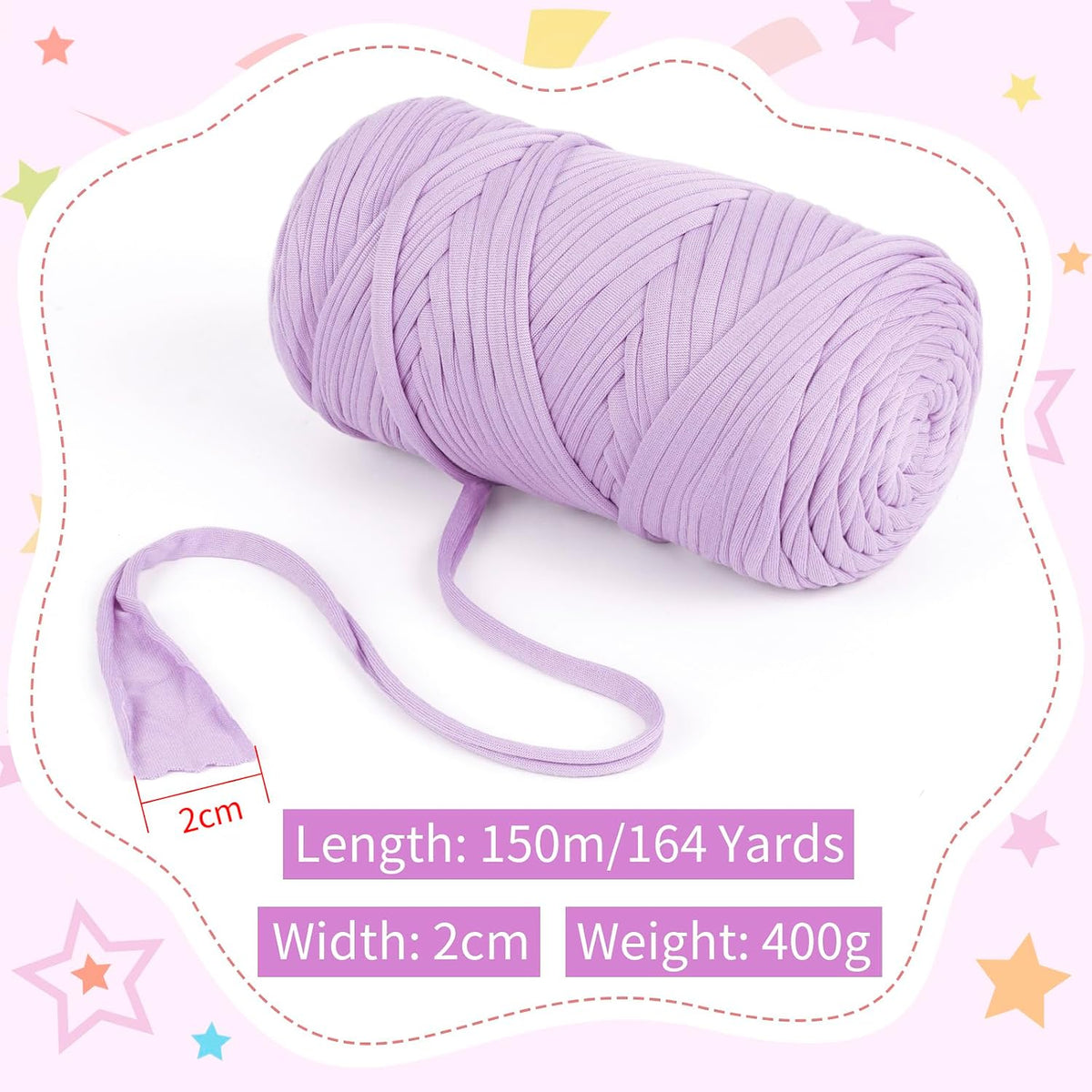 JeogYong T-Shirt Yarn, 400g/164 Yards Polyester Crochet T Shirt Yarn